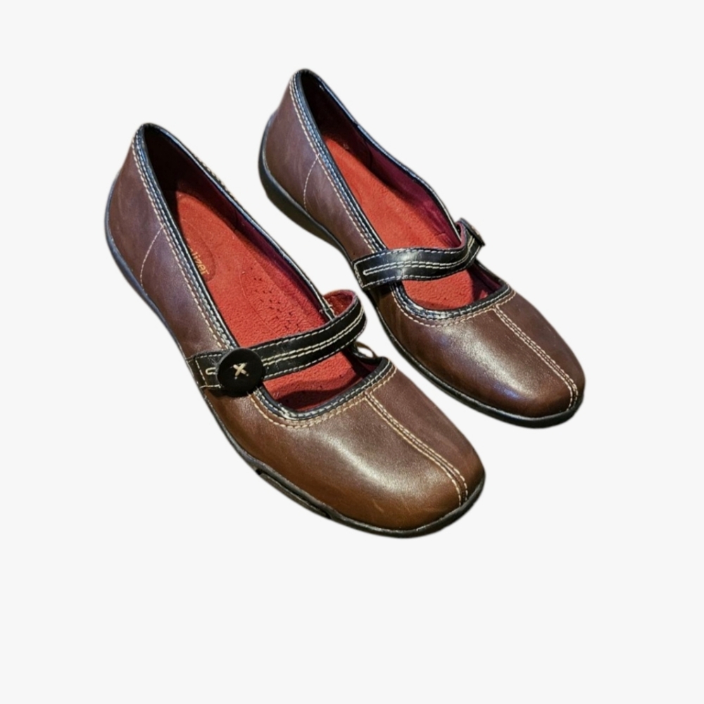 Naturalizer Shoes Womens Calva Mary Jane Brown Leather Size 9.5W